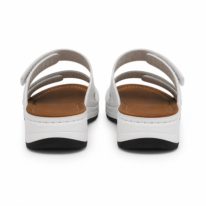 Women's Orthopedic Sandals with Double Adjustable Straps and Cushioned Sole