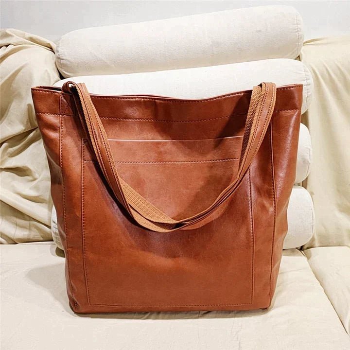 Sac à Main en Cuir | Grand Format, Cognac