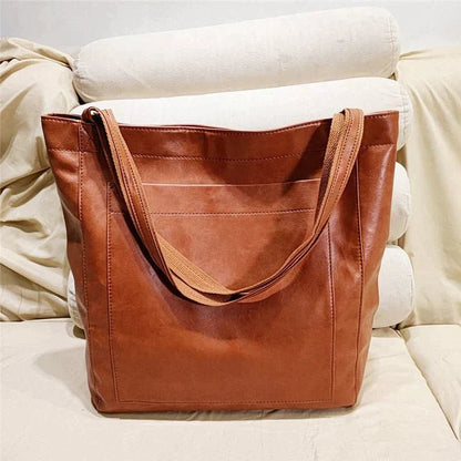 Sac à Main en Cuir | Grand Format, Cognac