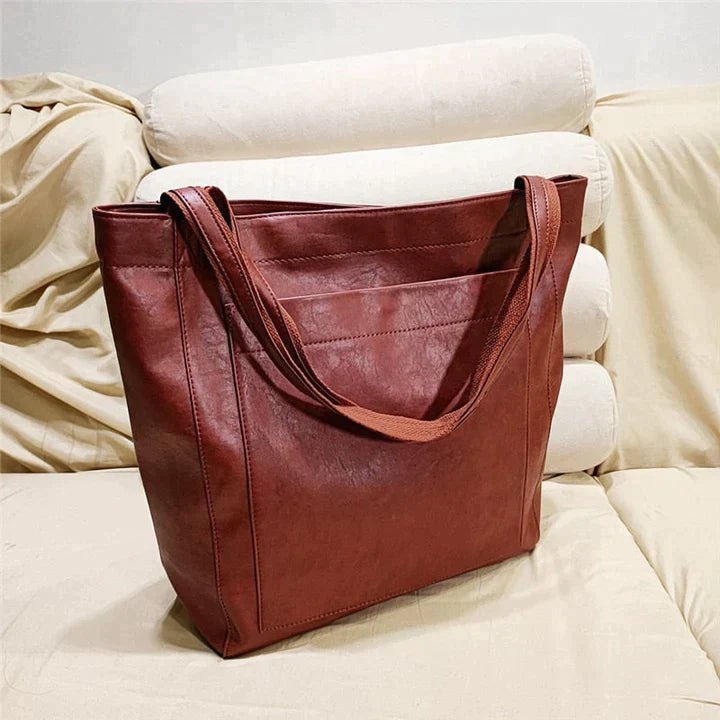 Sac à Main en Cuir | Grand Format, Cognac