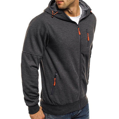Sweat-shirt homme | Coupe décontractée, fermeture éclair | Confort quotidien