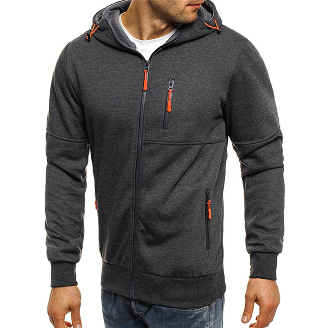 Sweat-shirt homme | Coupe décontractée, fermeture éclair | Confort quotidien