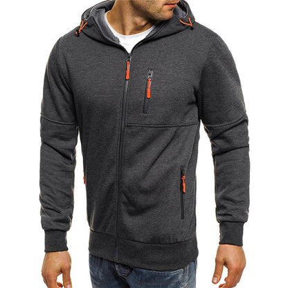Sweat-shirt homme | Coupe décontractée, fermeture éclair | Confort quotidien