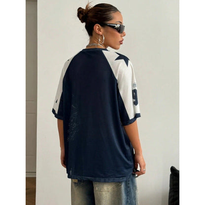 Maillot de sport surdimensionné | Imprimé numérique | Streetwear Y2K