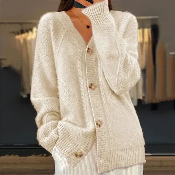 Gilet Femme Cachemire | Pull Tricoté, Manches Longues