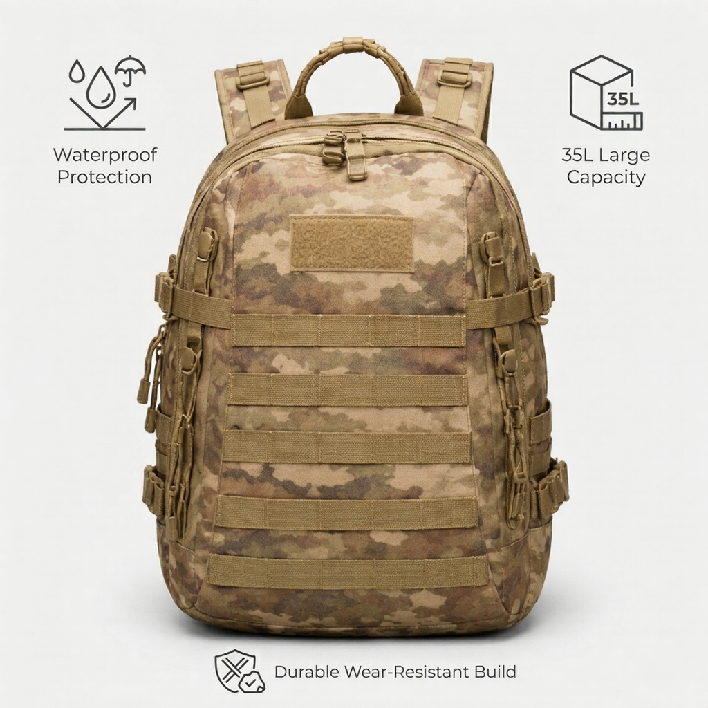 Sac à dos tactique 35L | Imperméable Randonnée Outdoor