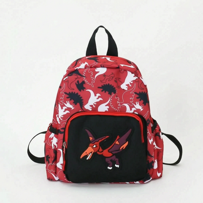 Sac à Dos Maternelle Dinosaure | Sac à Dos Conique Enfant | Vert, Rouge, Jaune