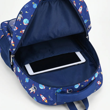 Sac à dos scolaire | Thème spatial 3D, 20-35L | Pour enfants