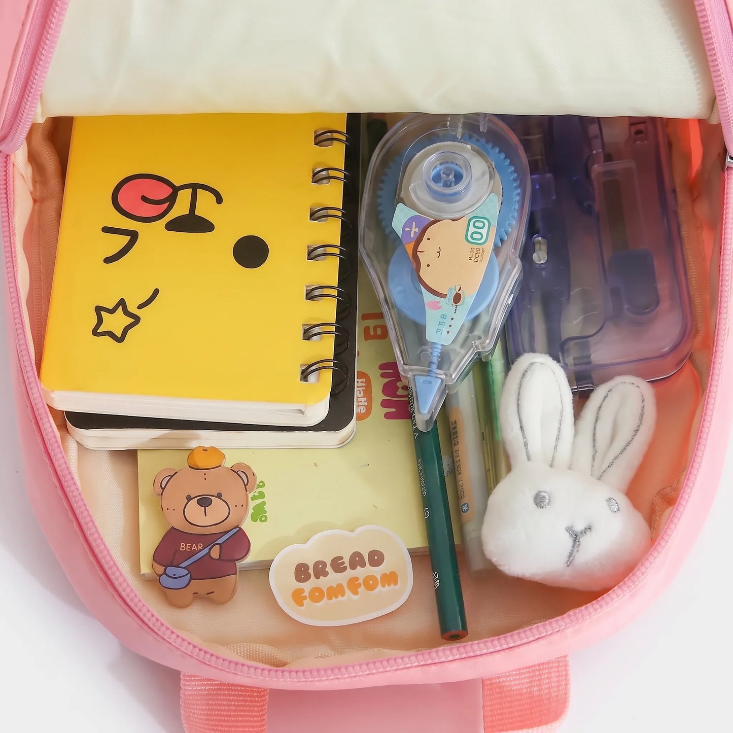 Sac à dos scolaire avec peluche amovible | Enfants | Couleurs