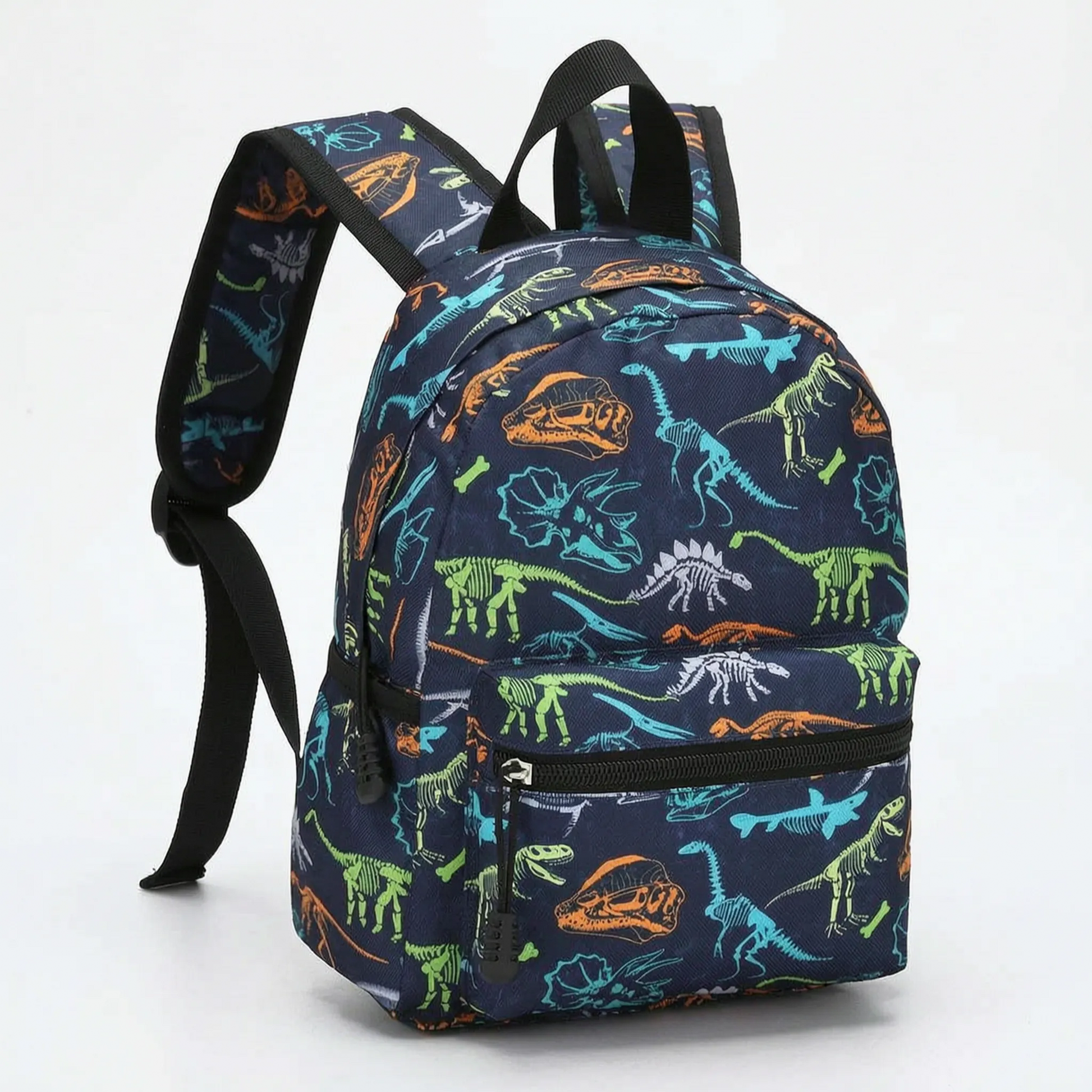 Sac à dos scolaire pour enfants | Bleu, motif | 30×23 cm