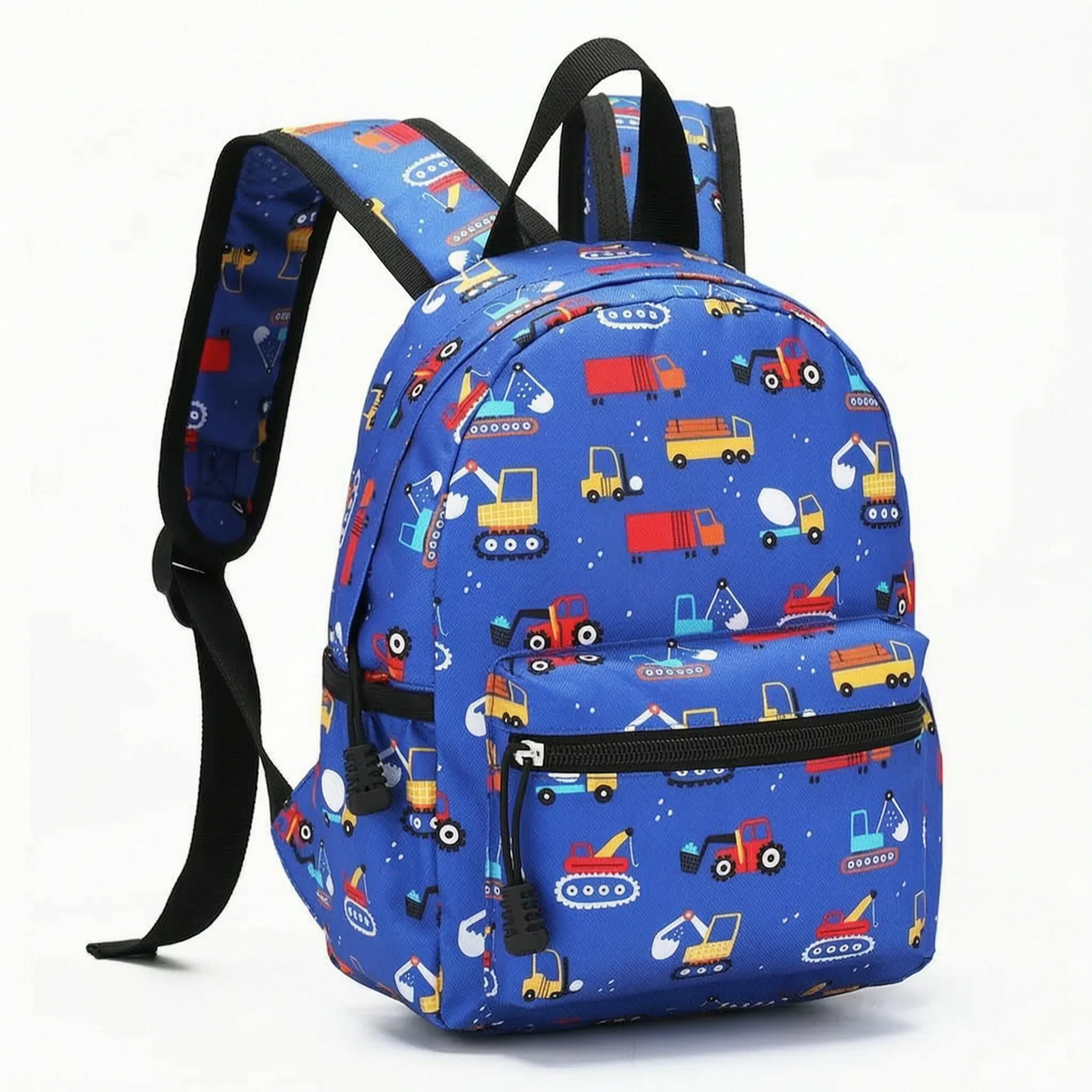 Sac à dos scolaire pour enfants | Bleu, motif | 30×23 cm