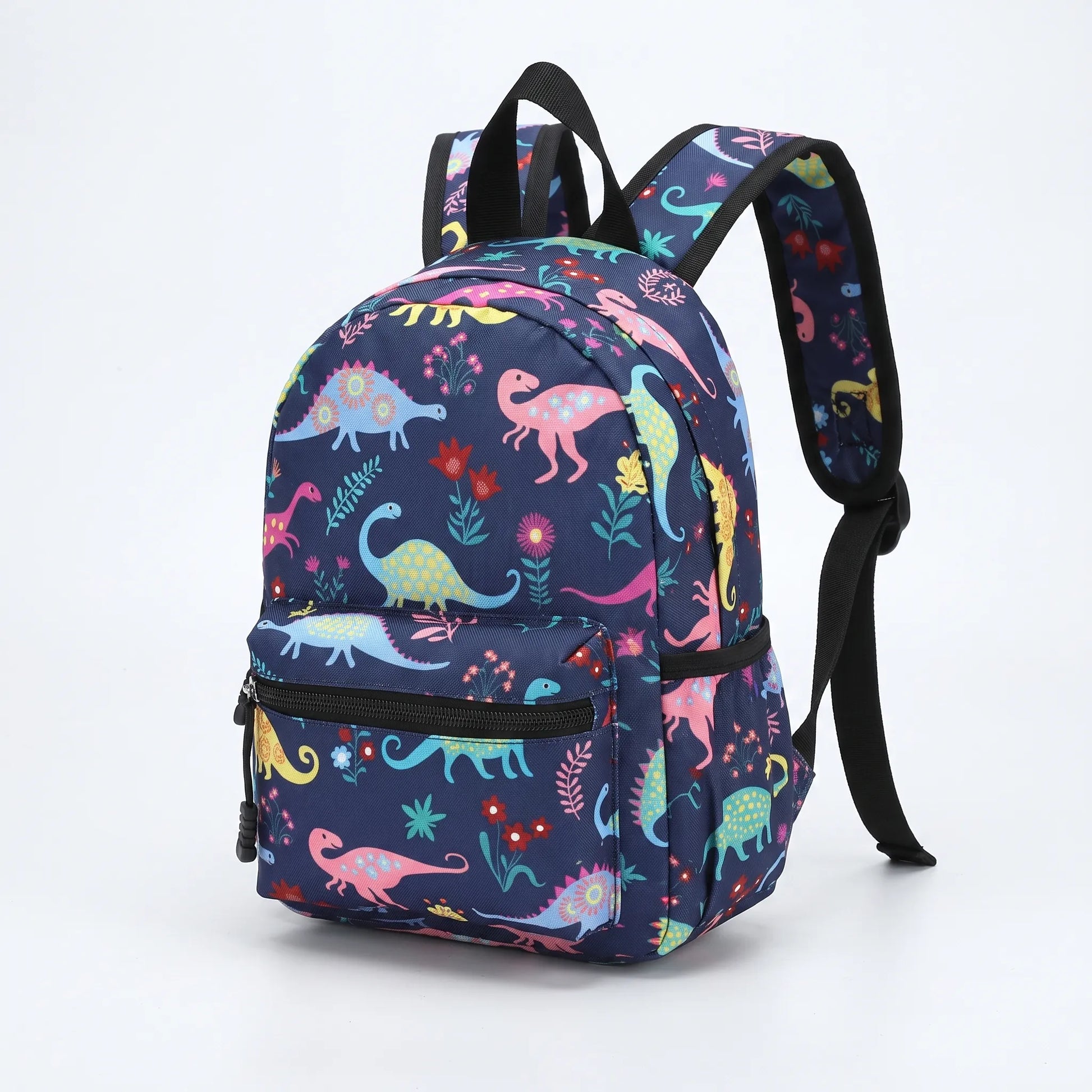 Sac à dos scolaire pour enfants | Bleu, motif | 30×23 cm