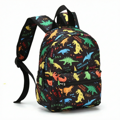 Sac à dos scolaire pour enfants | Bleu, motif | 30×23 cm