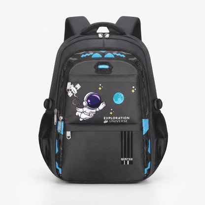Sac à dos scolaire | Plusieurs poches, motif astronaute | 46 cm