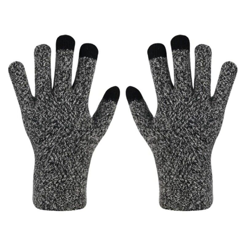 Gants femme tricot compatibles écran tactile, chauds et extensibles pour l'hiver
