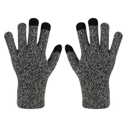 Gants femme tricot compatibles écran tactile, chauds et extensibles pour l'hiver