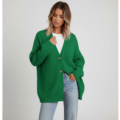 Cardigan Femme | Encolure V, Coupe Ample | Chaud