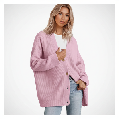 Cardigan Femme | Encolure V, Coupe Ample | Chaud