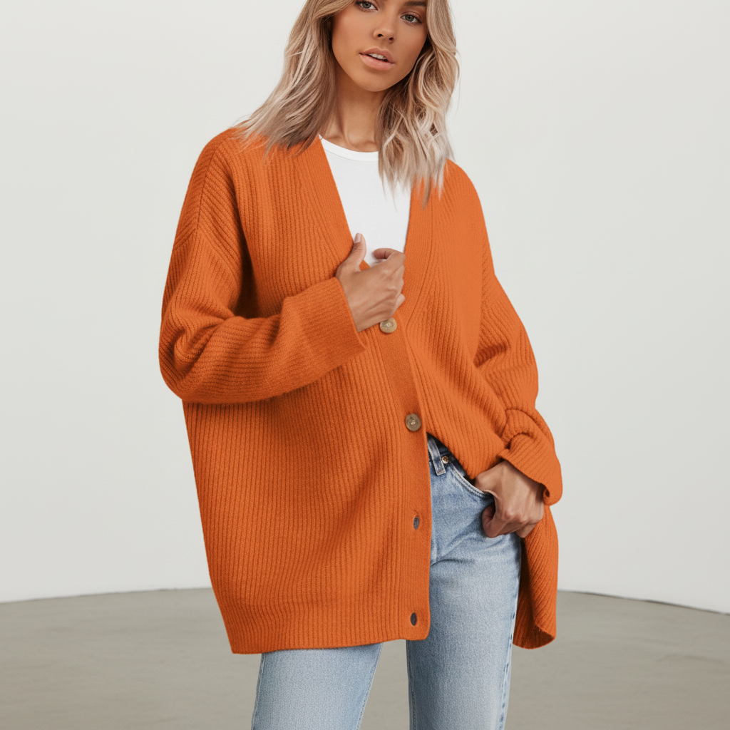 Cardigan Femme | Encolure V, Coupe Ample | Chaud
