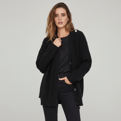 Cardigan Femme | Encolure V, Coupe Ample | Chaud