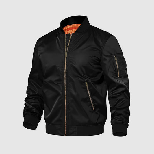 Veste Aviateur | Isolation Thermique, Coupe Légère | Noir