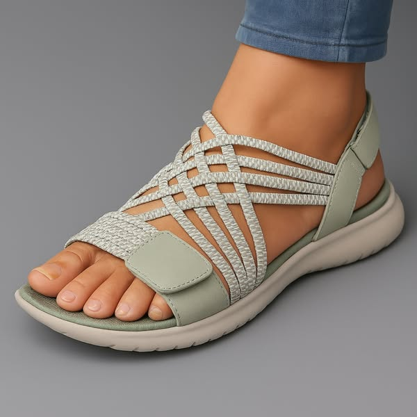 Sandales Orthopédiques Femme | Lanières Élastiques, Semelle Légère
