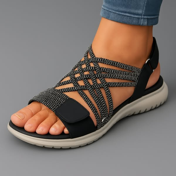 Sandales Orthopédiques Femme | Lanières Élastiques, Semelle Légère