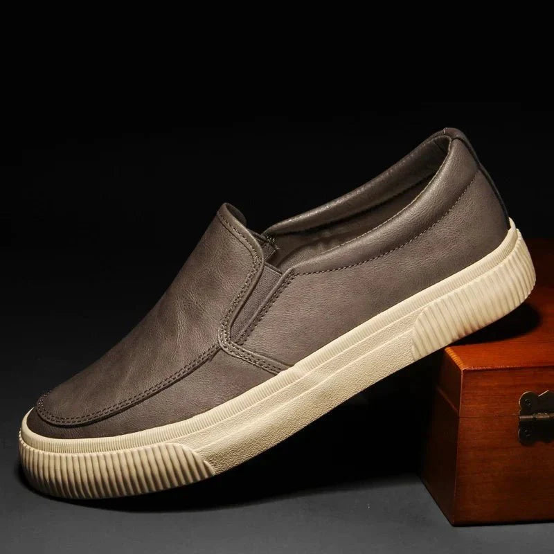 Chaussures de cuir classiques homme | Slip-on élégant, confortable