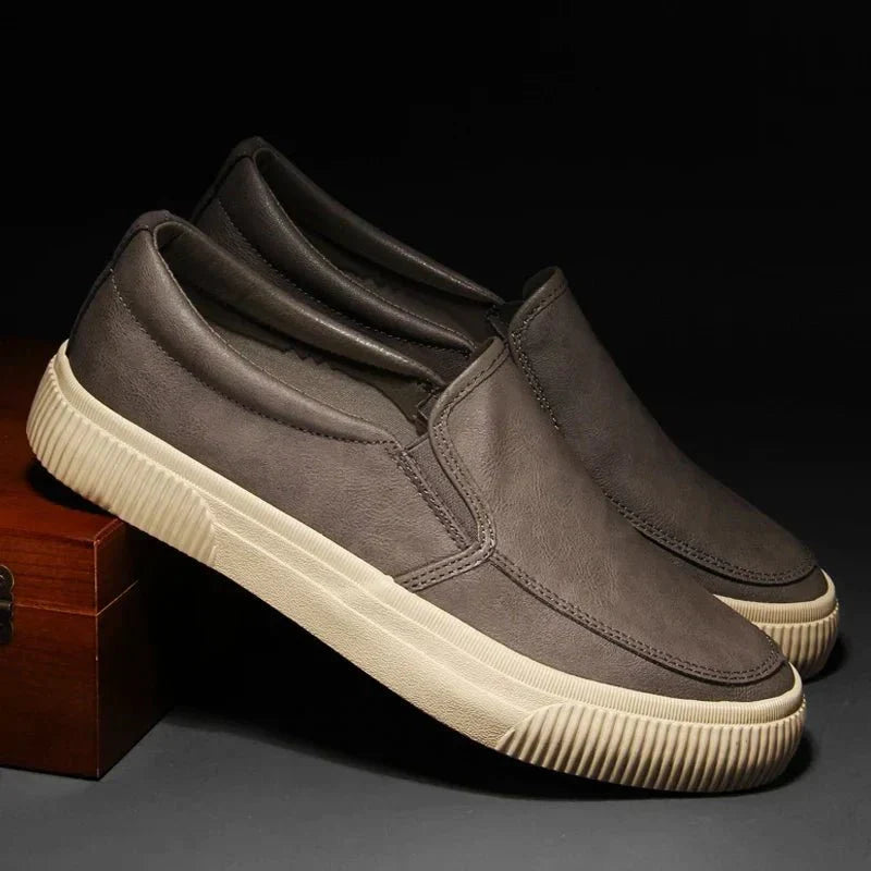 Chaussures de cuir classiques homme | Slip-on élégant, confortable
