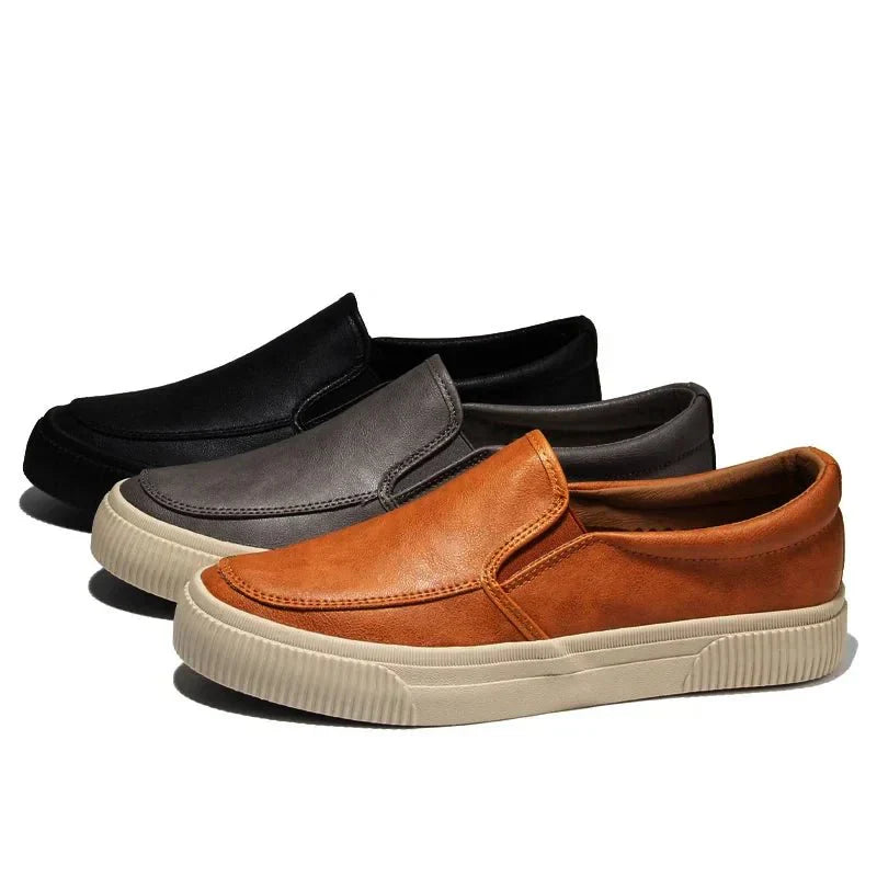 Chaussures de cuir classiques homme | Slip-on élégant, confortable