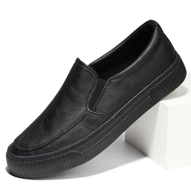 Chaussures de cuir classiques homme | Slip-on élégant, confortable