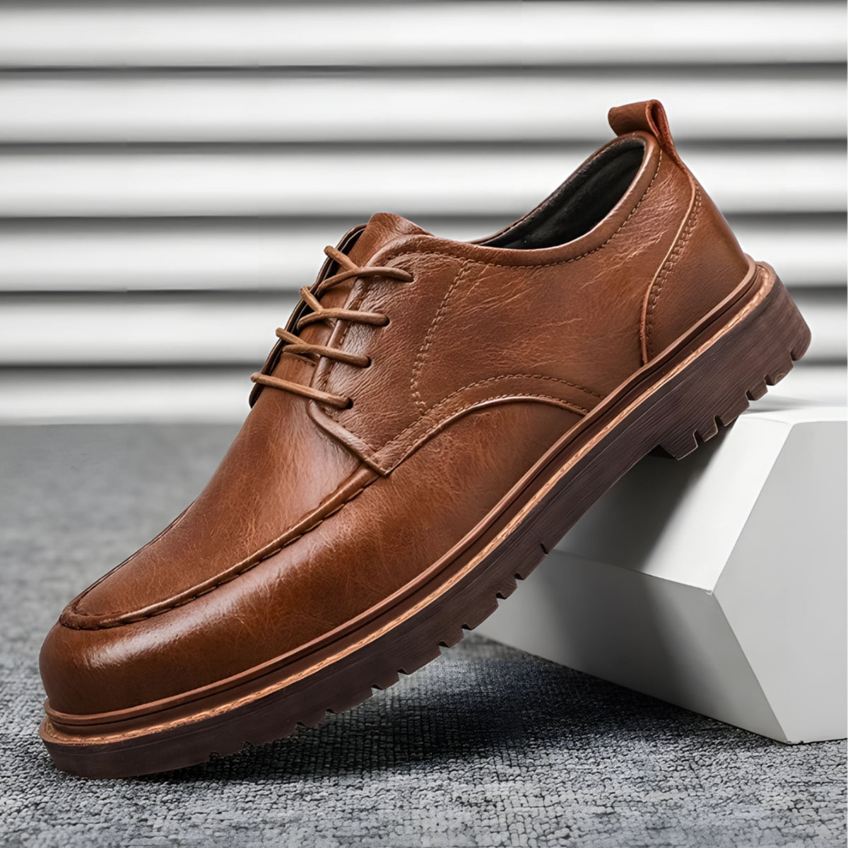 Chaussures de Ville Homme | Cuir Noir et Brun, Lacets Oxford