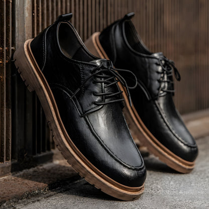 Chaussures de Ville Homme | Cuir Noir et Brun, Lacets Oxford