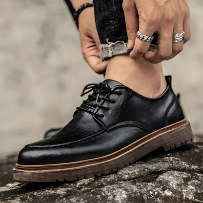 Chaussures de Ville Homme | Cuir Noir et Brun, Lacets Oxford