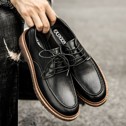 Chaussures de Ville Homme | Cuir Noir et Brun, Lacets Oxford