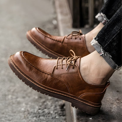 Chaussures de Ville Homme | Cuir Noir et Brun, Lacets Oxford