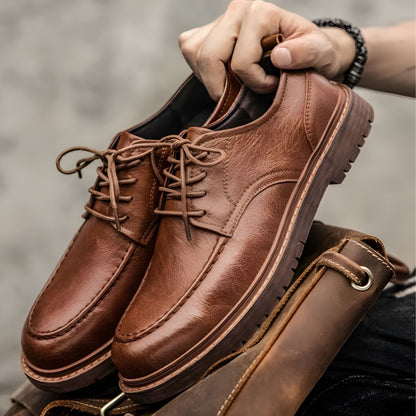 Chaussures de Ville Homme | Cuir Noir et Brun, Lacets Oxford