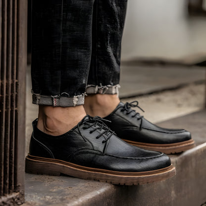 Chaussures de Ville Homme | Cuir Noir et Brun, Lacets Oxford