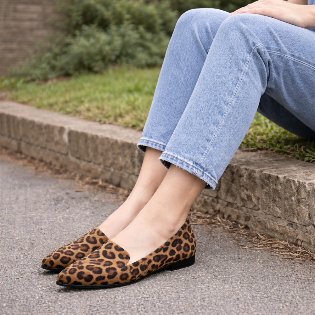 Ballerines Femme | Imprimé Léopard, Bout Pointu | Slip-On Confortable