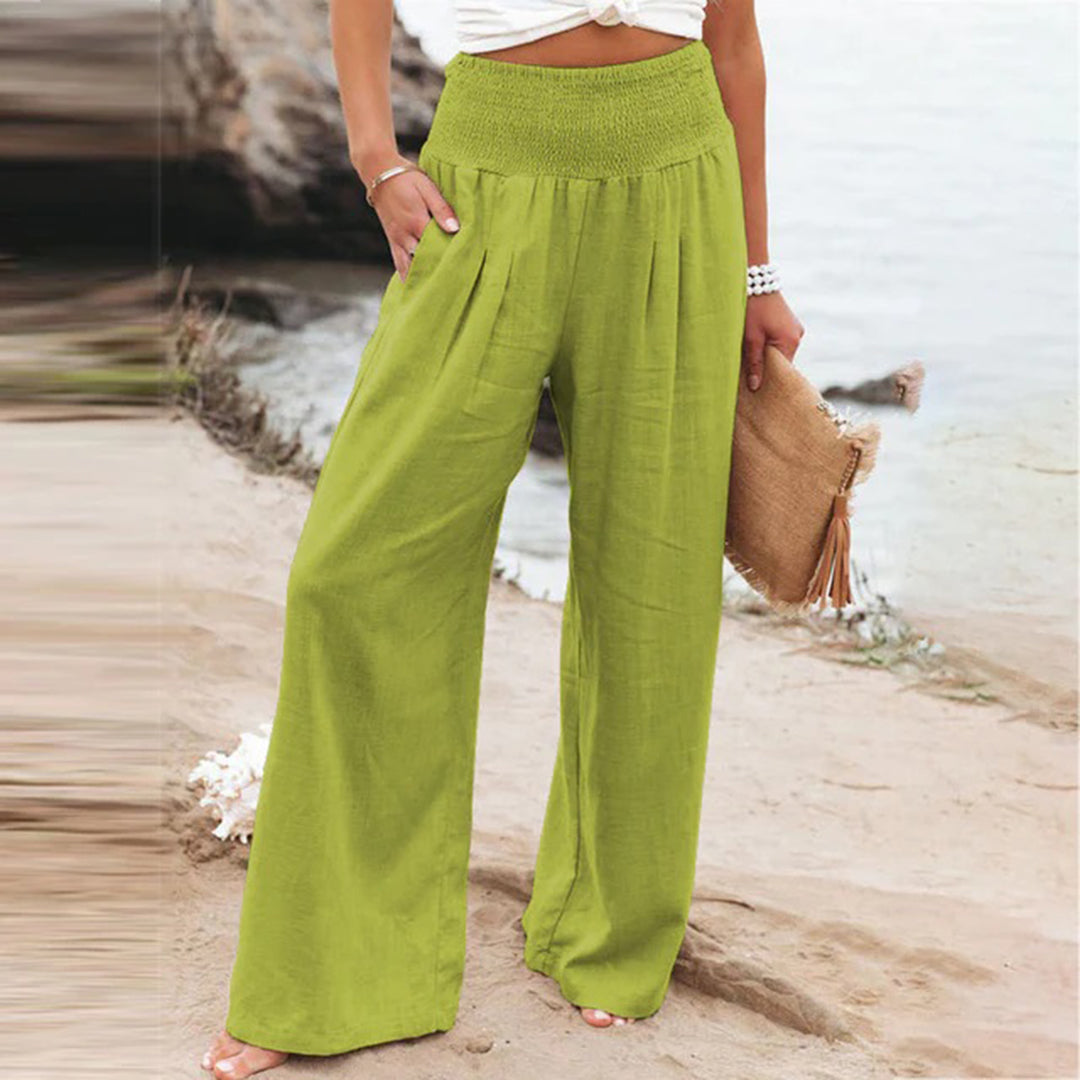Pantalon lin | Élastique, Respirant, Été