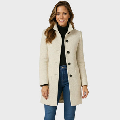 Manteau femme | Coupe cintrée, boutonné | Élégant
