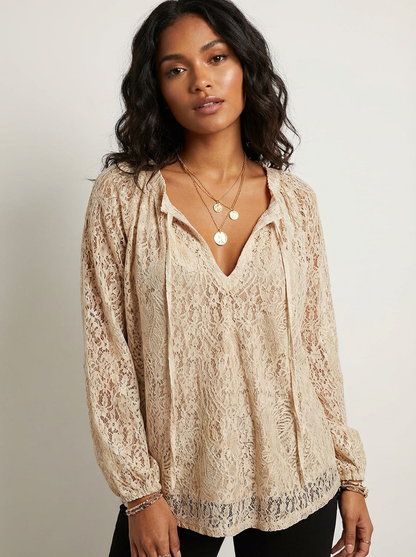 Blouse Dentelle | Bohème, Aérée | Top Romantique Femme