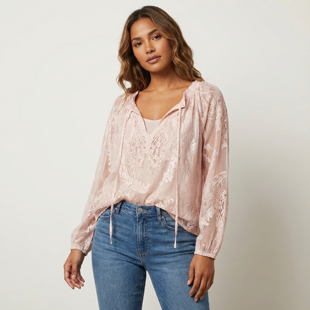 Blouse Dentelle | Bohème, Aérée | Top Romantique Femme