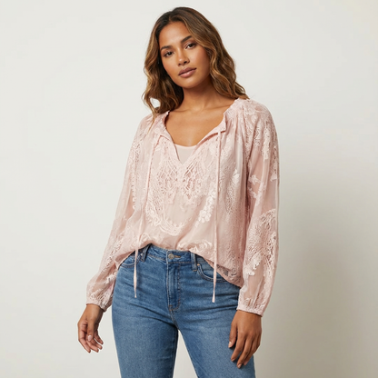 Blouse Dentelle | Bohème, Aérée | Top Romantique Femme