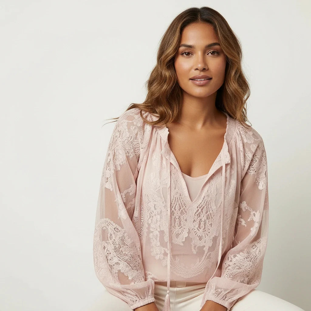 Blouse Dentelle | Bohème, Aérée | Top Romantique Femme