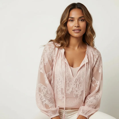 Blouse Dentelle | Bohème, Aérée | Top Romantique Femme