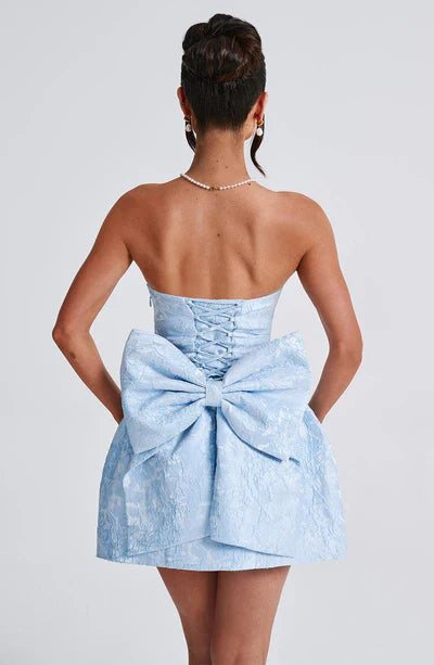 Yanci - Robe de bal mini luxe - Sans bretelles - Nœud