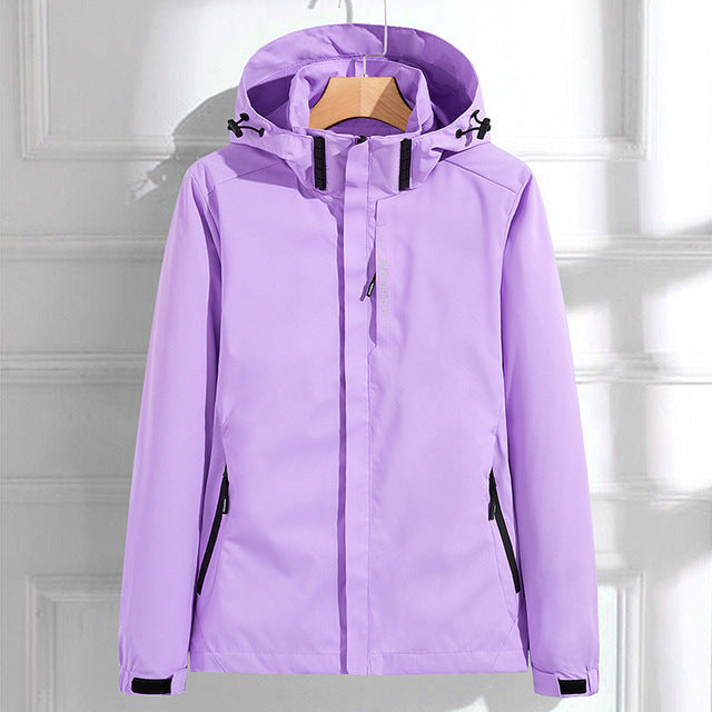 Veste de pluie femme | Imperméable, légère | Avec capuche