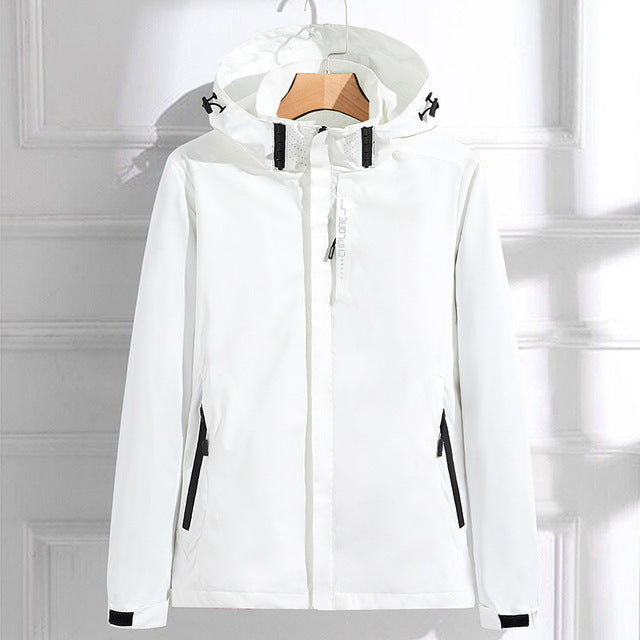 Veste de pluie femme | Imperméable, légère | Avec capuche