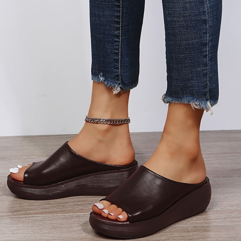 Sandales Compensées Femme | Bout Ouvert, Respirantes, Confortables